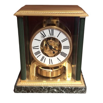 Pendule Atmos Jaeger-Lecoultre modèle Vendôme socle en marbre vert 3