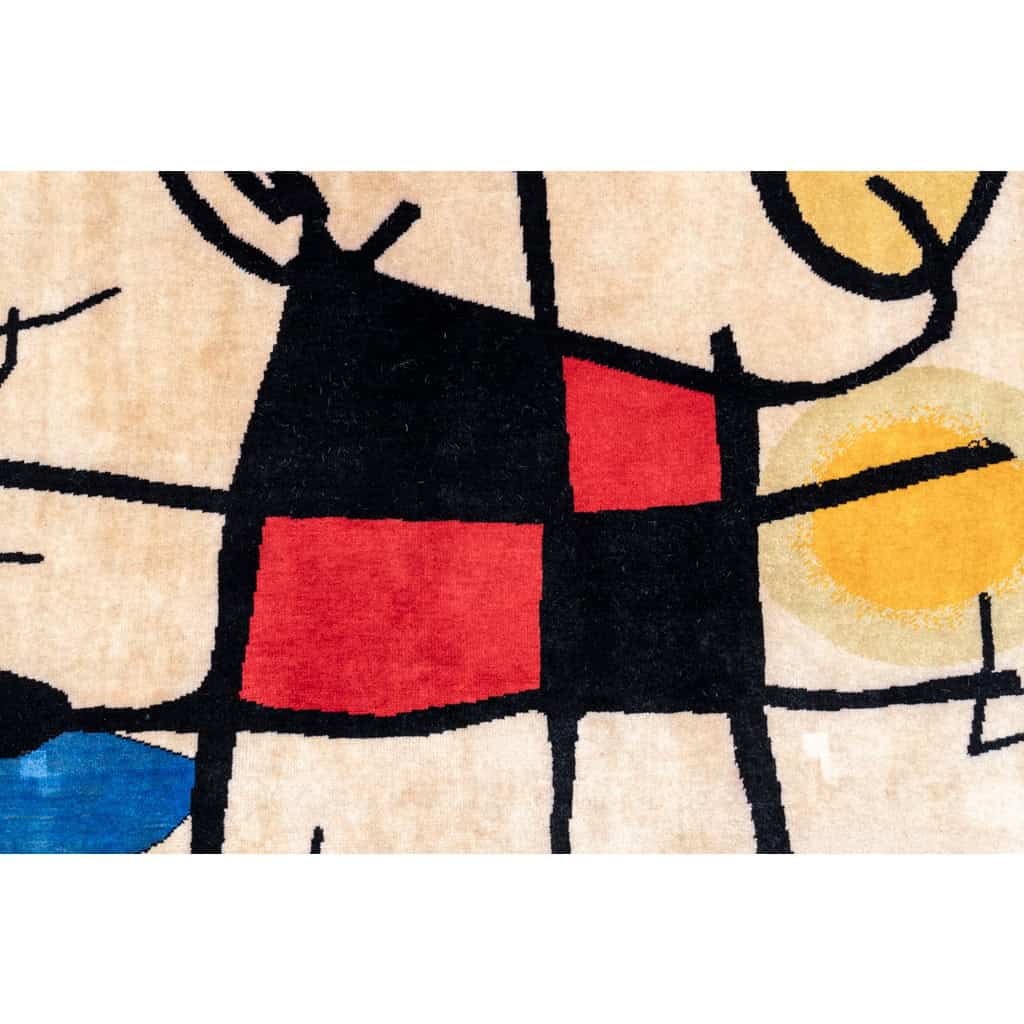 Tapisserie tissée à la main inspirée par Joan Miró. Janvier 2023. 6