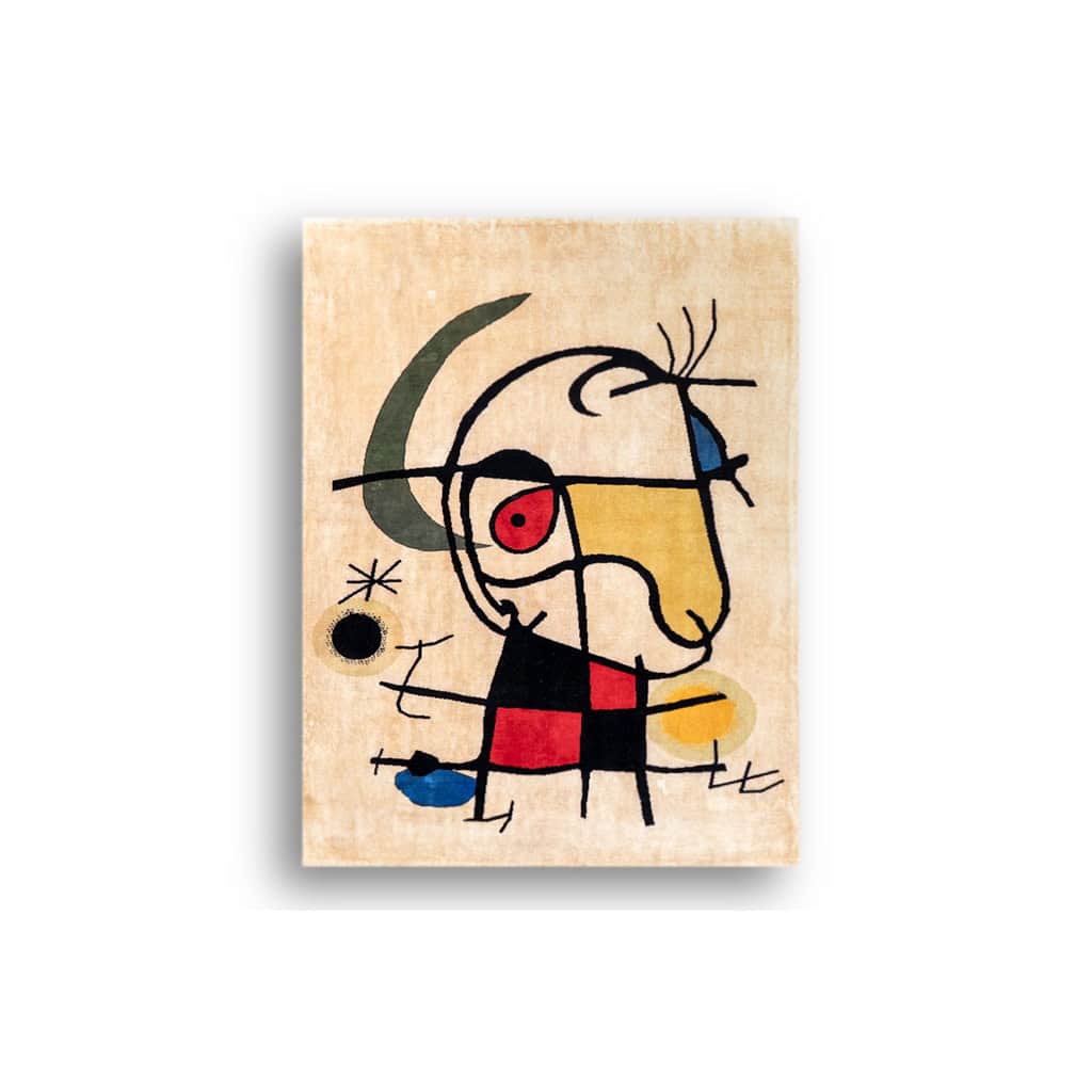 Tapisserie tissée à la main inspirée par Joan Miró. Janvier 2023. 3