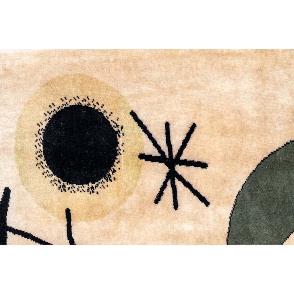 Tapisserie tissée à la main inspirée par Joan Miró. Janvier 2023. 4