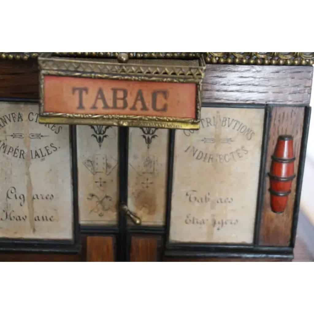 Boîte à cigares française des années 1900 conçue comme un ancien bureau de tabac 12