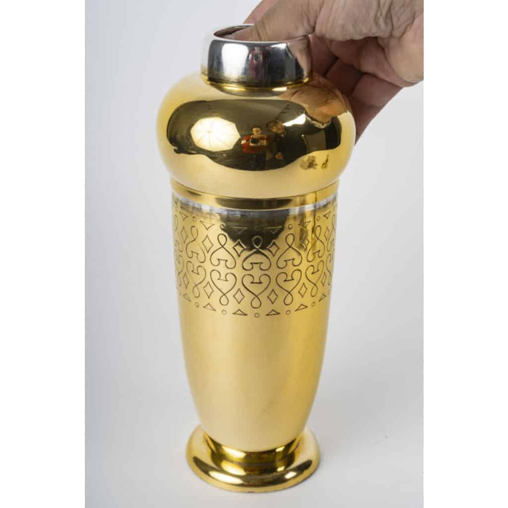 TETARD Frères – SHAKER en Vermeil XXe ART DECO 13