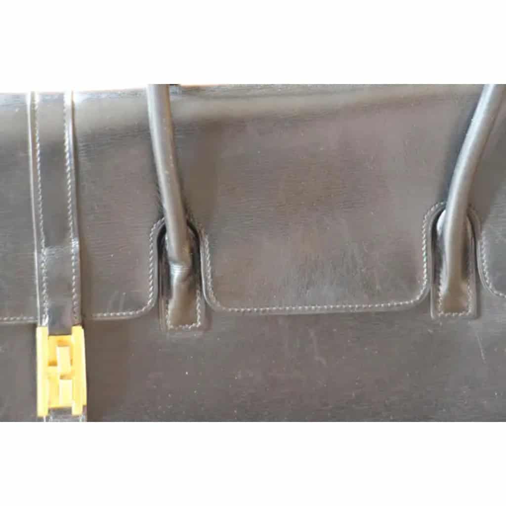 Sac Hermes vintage Drag en cuir noir 14