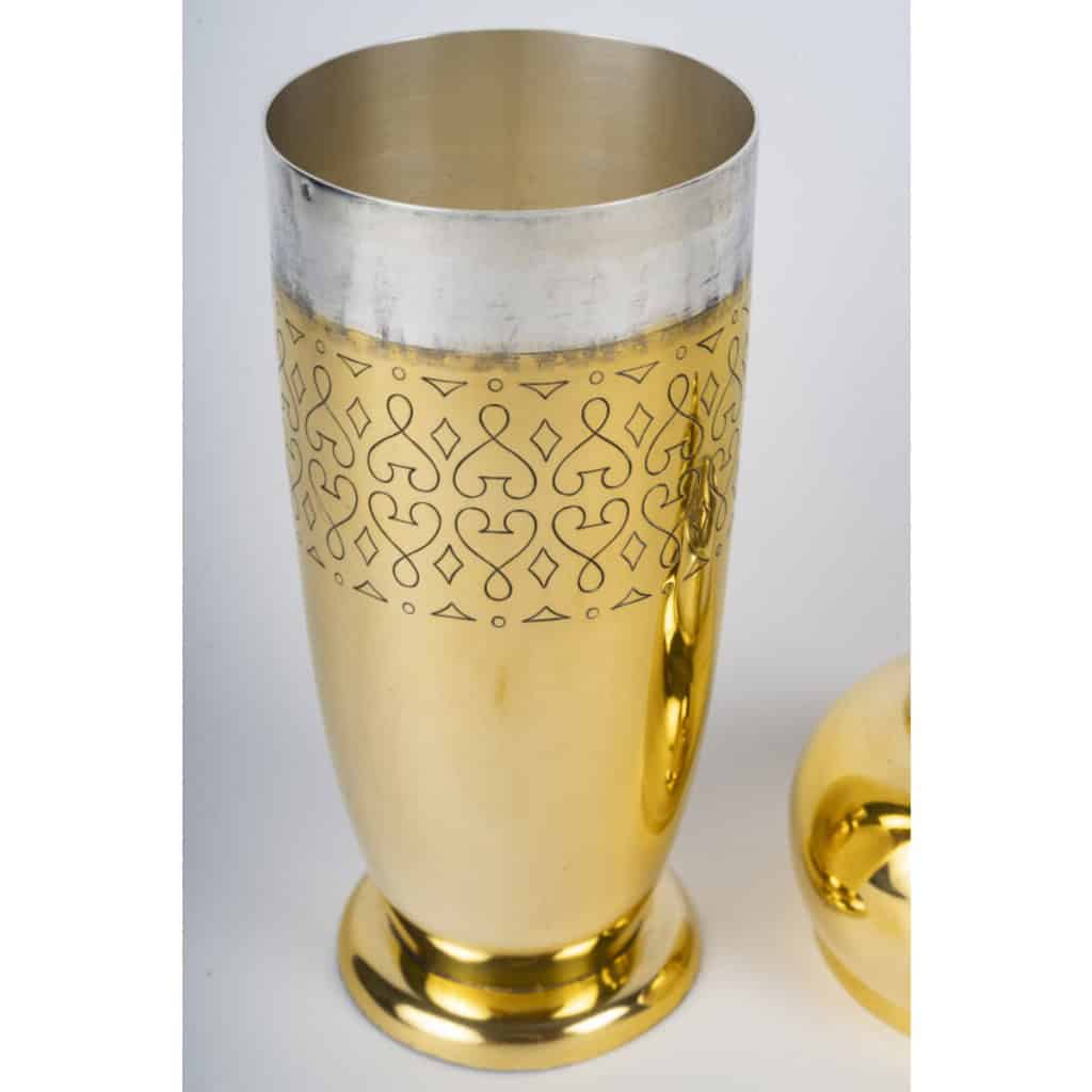 TETARD Frères – SHAKER en Vermeil XXe ART DECO 15