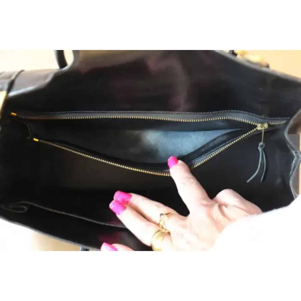 Sac Hermes vintage Drag en cuir noir 17