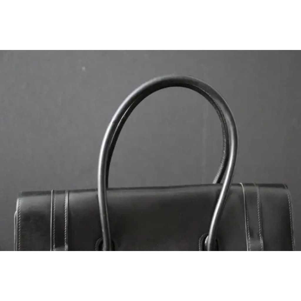 Sac Hermes vintage Drag en cuir noir 5