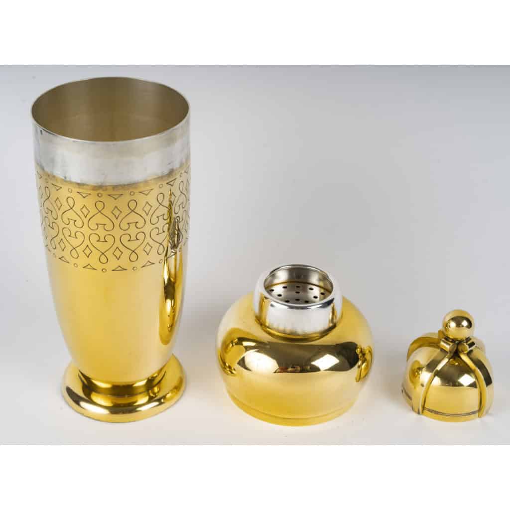 TETARD Frères – SHAKER en Vermeil XXe ART DECO 9