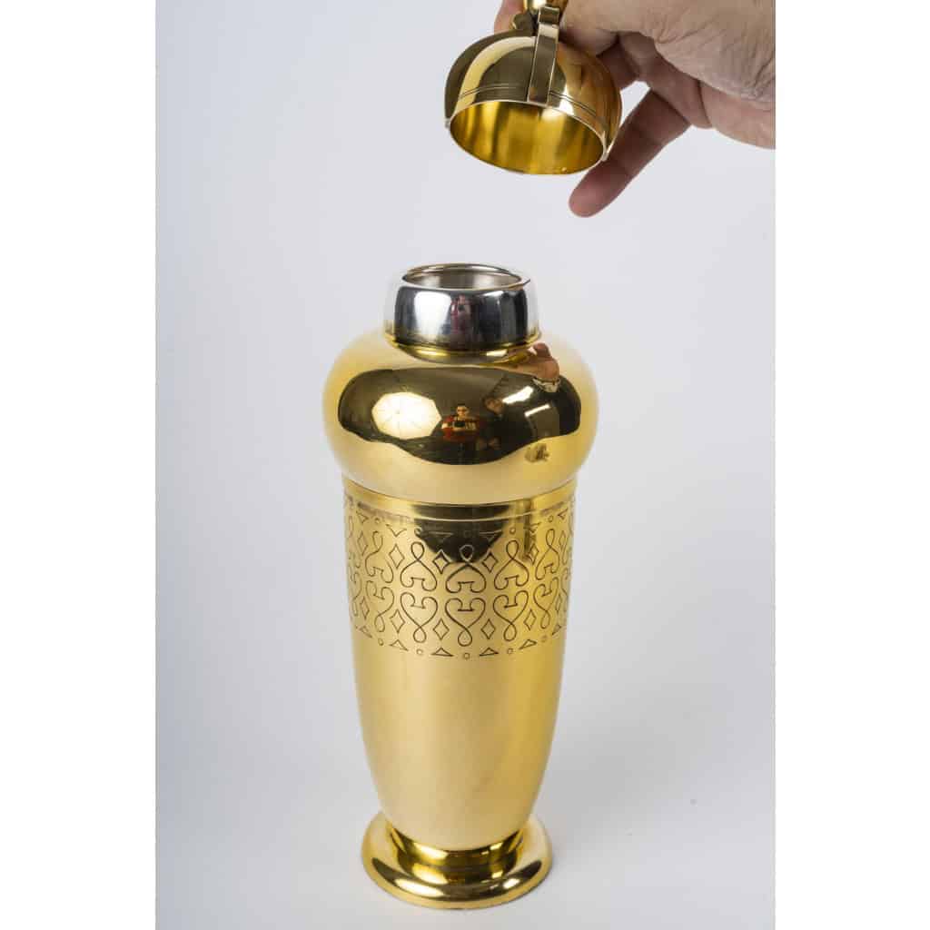 TETARD Frères – SHAKER en Vermeil XXe ART DECO 3