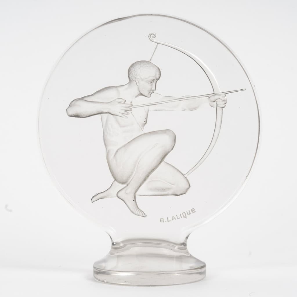 1926 René Lalique – Mascotte Automobile Archer Verre Blanc 3