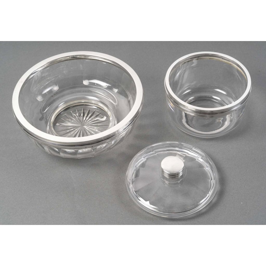 BACCARAT – BOL A CAVIAR EN CRISTAL TAILLE DEUX PIECES XXè ART DECO 10