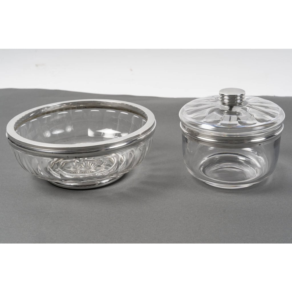 BACCARAT – BOL A CAVIAR EN CRISTAL TAILLE DEUX PIECES XXè ART DECO 14