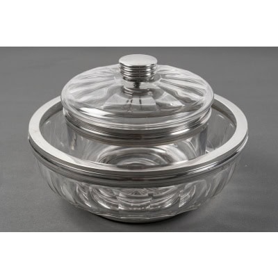 BACCARAT – BOL A CAVIAR EN CRISTAL TAILLE DEUX PIECES XXè ART DECO