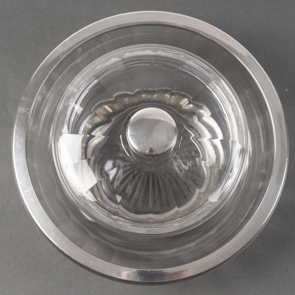 BACCARAT – BOL A CAVIAR EN CRISTAL TAILLE DEUX PIECES XXè ART DECO 16