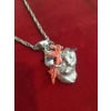 Pendentif cœur en argent 925 et Corail rouge, années 70/80 10