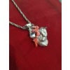 Pendentif cœur en argent 925 et Corail rouge, années 70/80 13