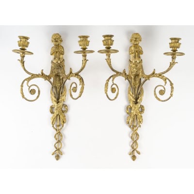 Paire d’appliques d’époque Louis XVI (1774 – 1793).