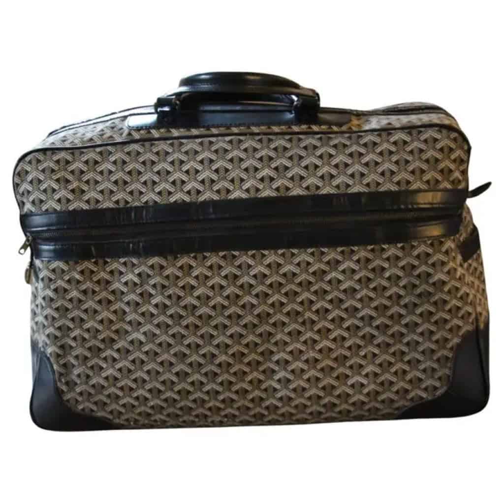 Sac de voyage Goyard en toile tissée à chevrons, grand sac Goyard 3