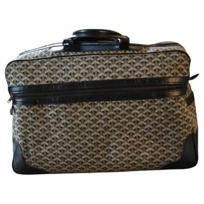 Sac de voyage Goyard en toile tissée à chevrons, grand sac Goyard