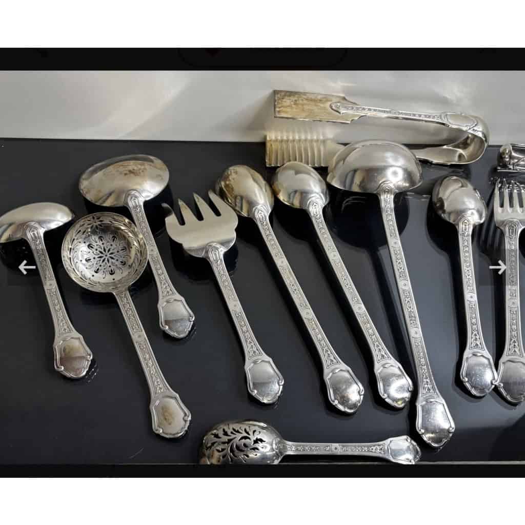 TETARD FRERES MENAGERE 187 PIECES ARGENT MASSIF EPOQUE 1930 10