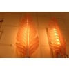 Paire d’appliques en verre de Murano rose, lampes murales en forme de feuille, Style Barovier 32