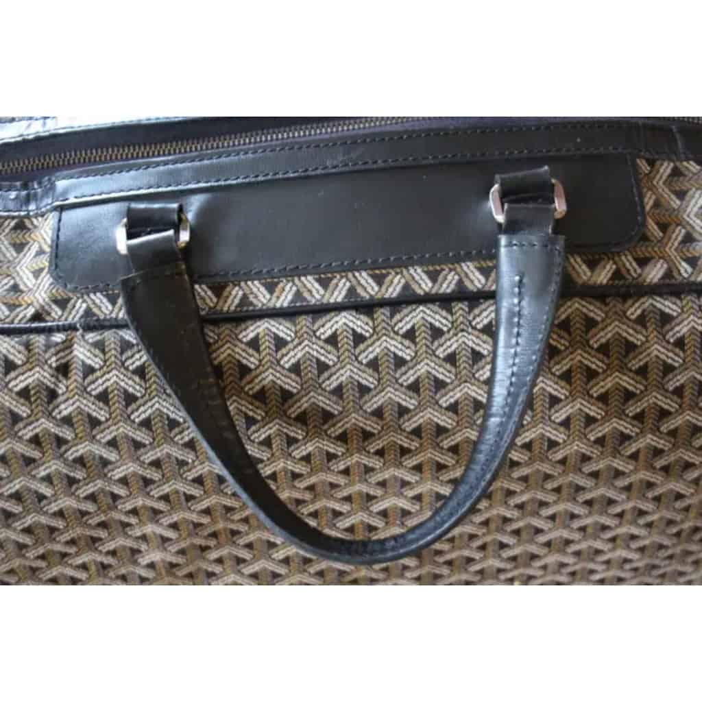 Sac de voyage Goyard en toile tissée à chevrons, grand sac Goyard 14