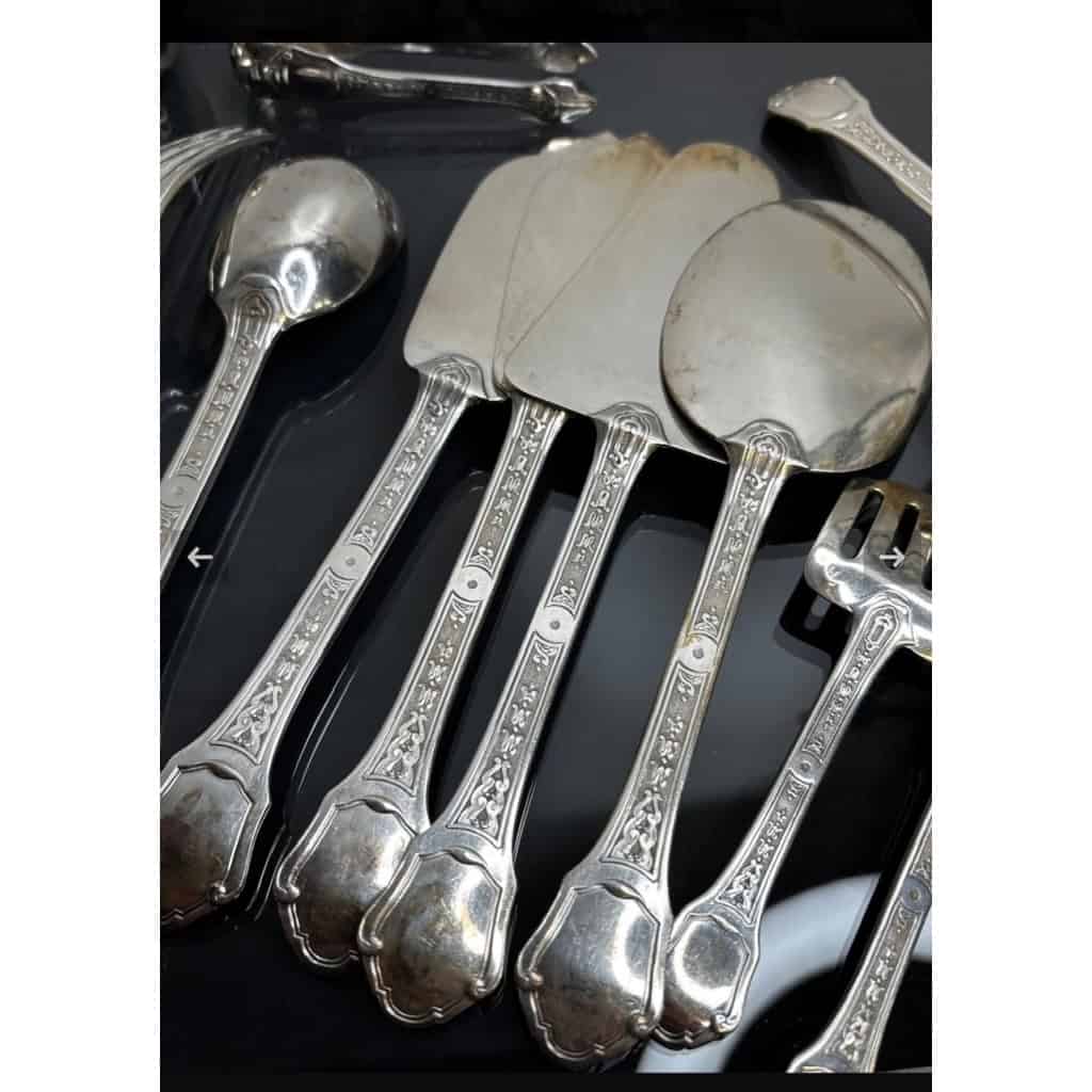 TETARD FRERES MENAGERE 187 PIECES ARGENT MASSIF EPOQUE 1930 14