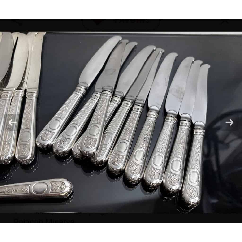 TETARD FRERES MENAGERE 187 PIECES ARGENT MASSIF EPOQUE 1930 16