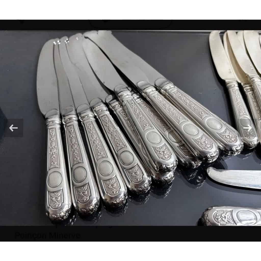 TETARD FRERES MENAGERE 187 PIECES ARGENT MASSIF EPOQUE 1930 18