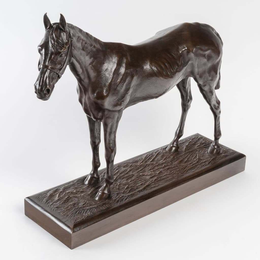 Sculpture – Cheval De Course , Henri De Vains (1851-1909) – Bronze 5