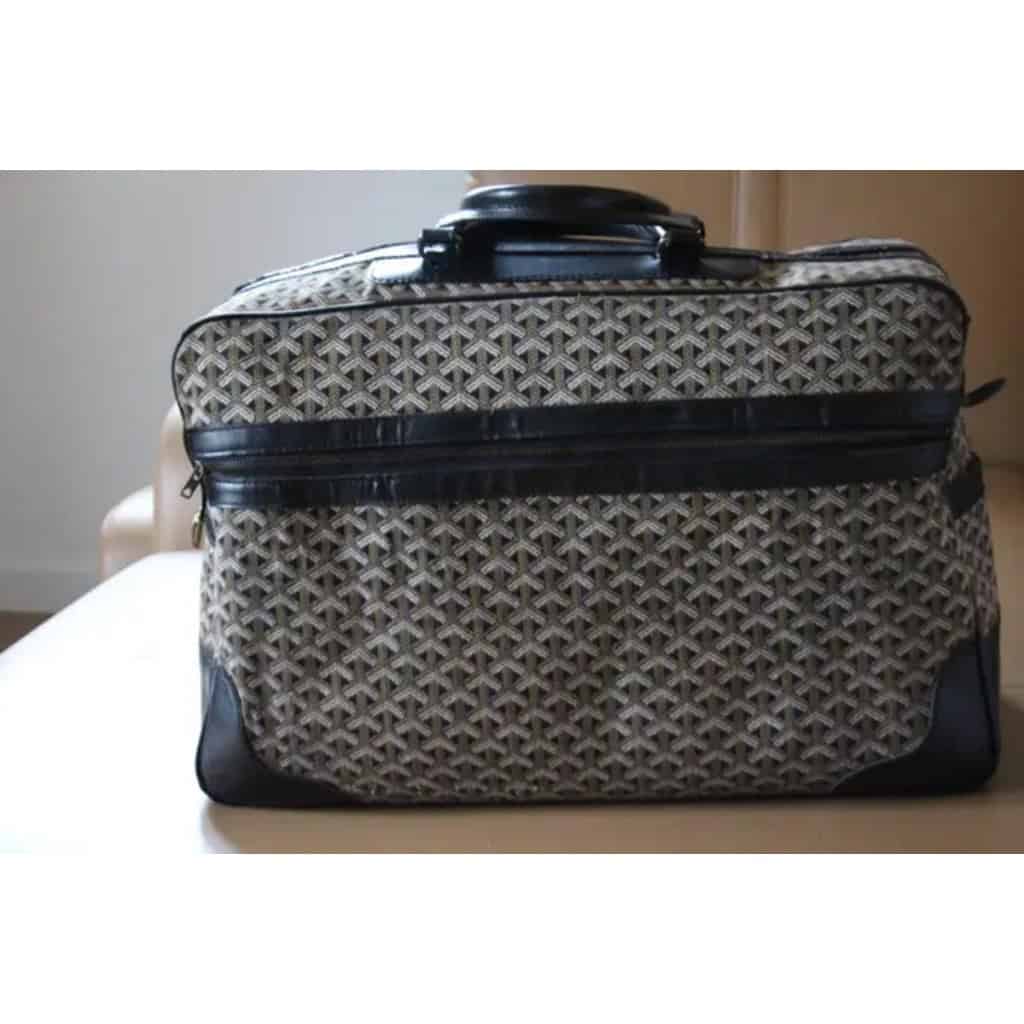 Sac de voyage Goyard en toile tissée à chevrons, grand sac Goyard 4