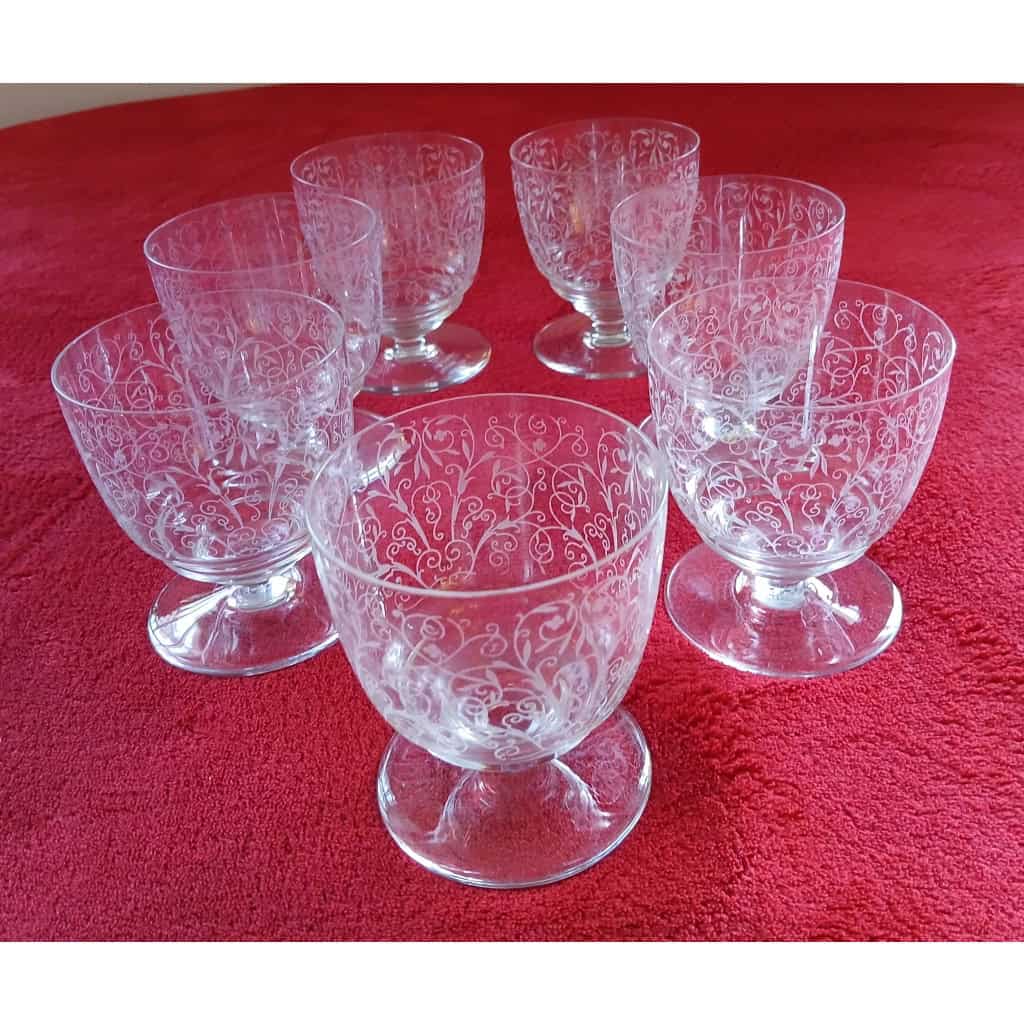 7 VERRES À EAU BACCARAT SIGNÉS MODÈLE LULLI 3