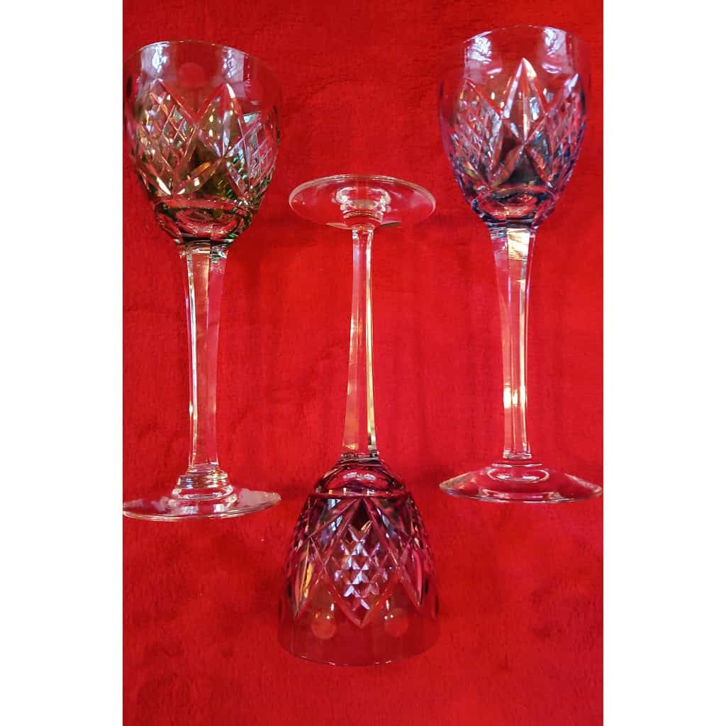 6 VERRES DE COULEURS ROEMER CRISTALLERIE DE LORRAINE 5