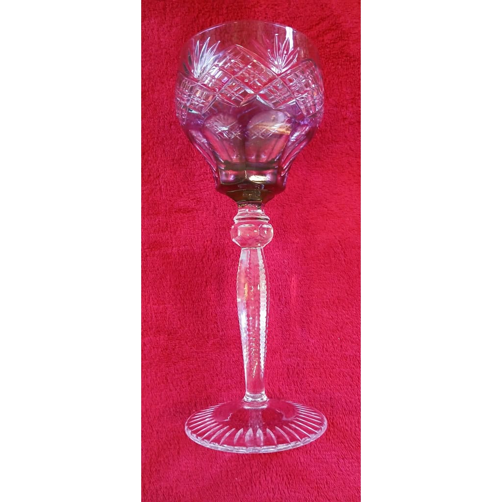 3 GRANDS VERRES DE COULEUR ROEMER. cristallerie Val Saint Lambert 6