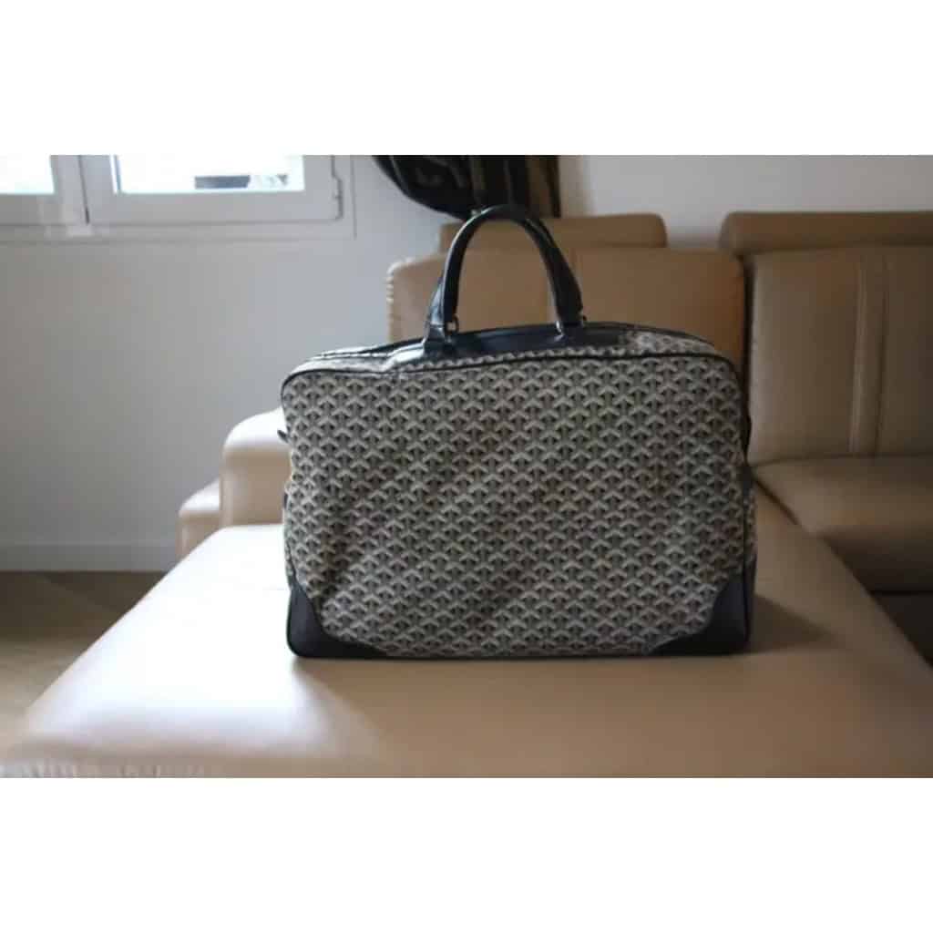 Sac de voyage Goyard en toile tissée à chevrons, grand sac Goyard 6