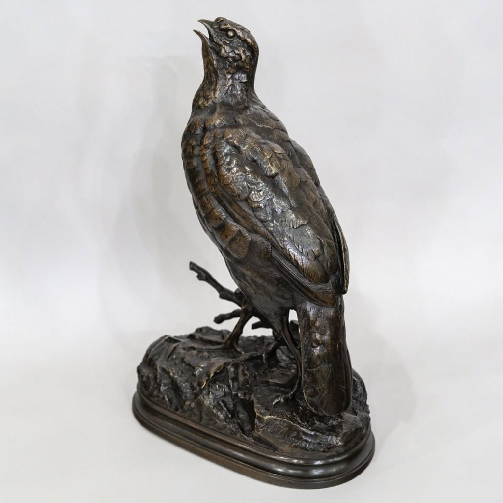 Sculpture – La Perdrix , Alfred Dubucand (1828 – 1894) – Bronze 4