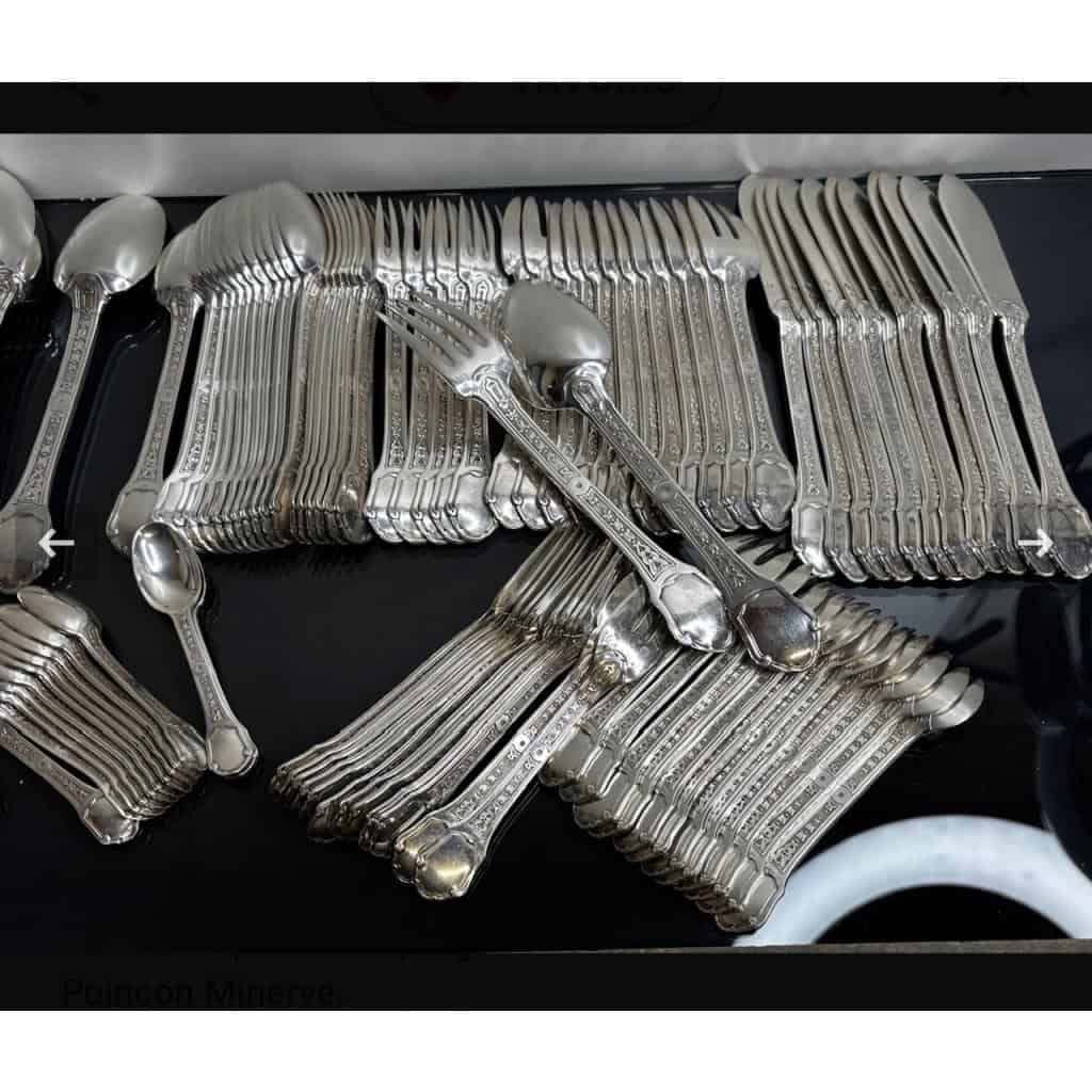 TETARD FRERES MENAGERE 187 PIECES ARGENT MASSIF EPOQUE 1930 9