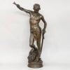 Sculpture – David Vainqueur De Goliath , Marius – Jean – Antonin Mercié (1845-1916) – Bronze 13