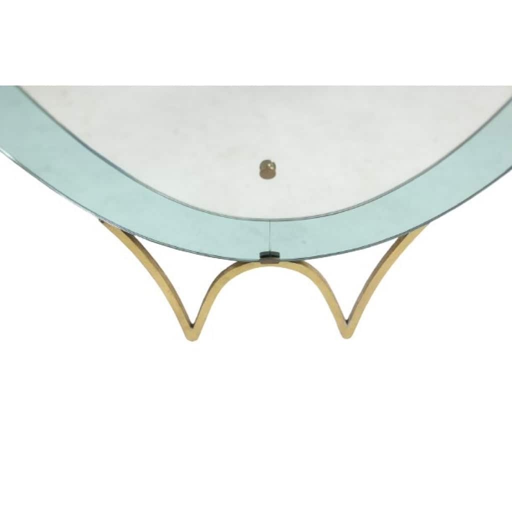 Miroir-console en verre bicolore et laiton doré. Circa 1950. LS60431154J 7