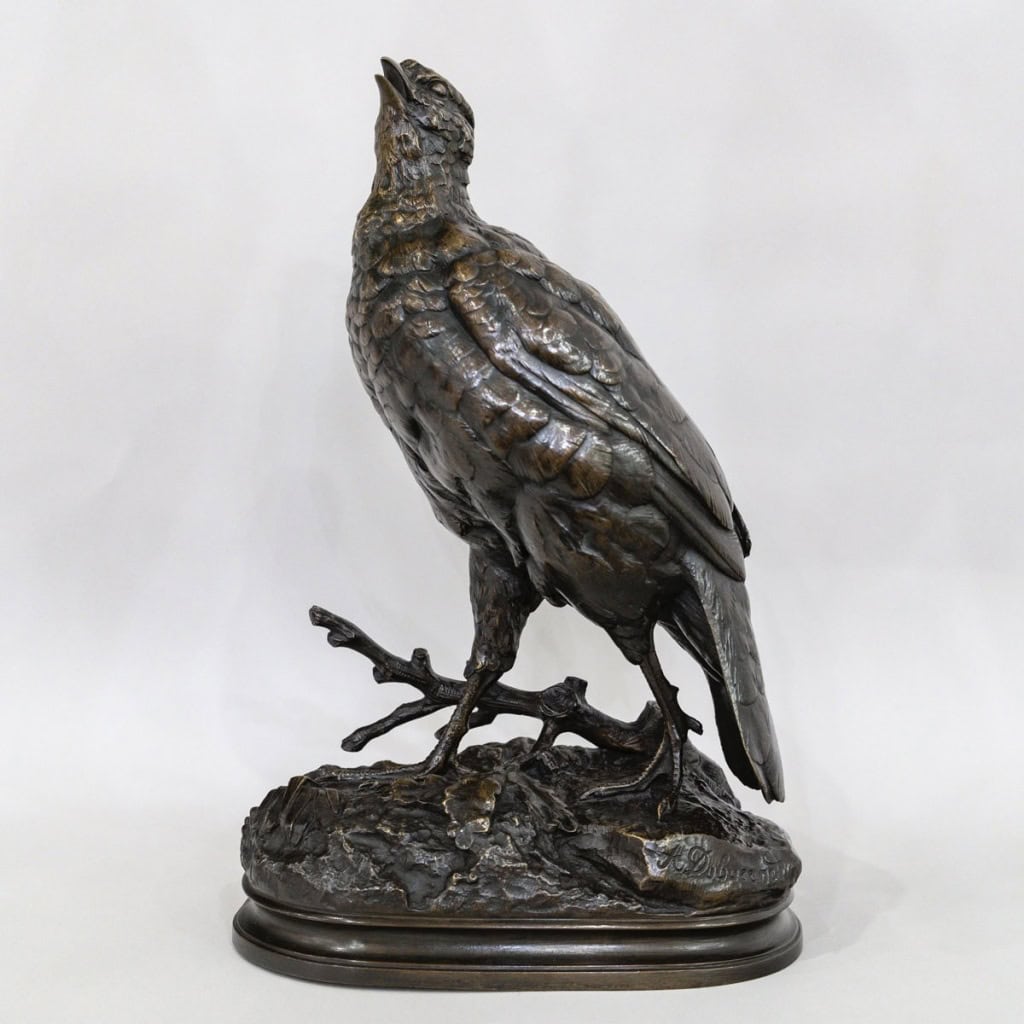 Sculpture – La Perdrix , Alfred Dubucand (1828 – 1894) – Bronze 3