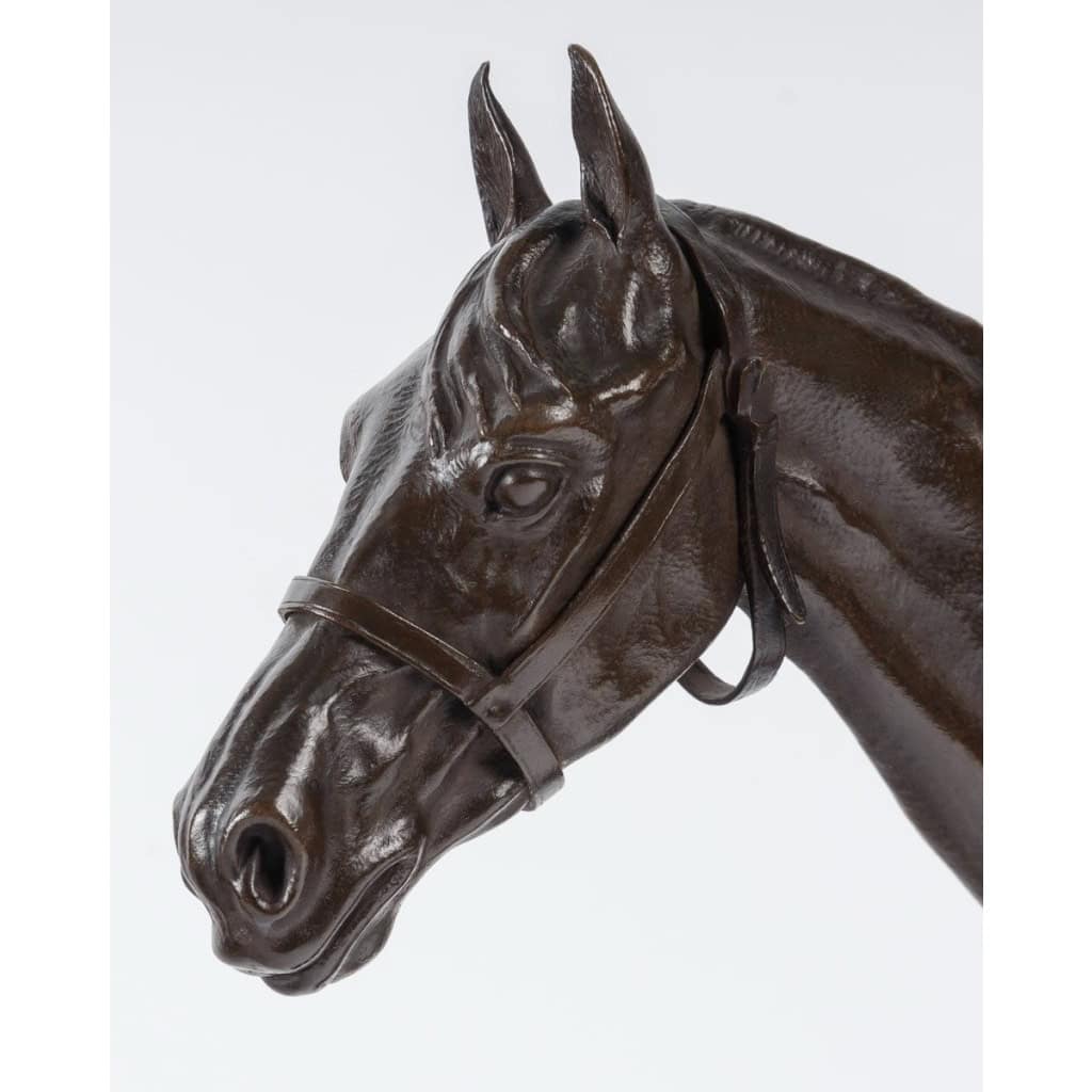 Sculpture – Cheval De Course , Henri De Vains (1851-1909) – Bronze 4