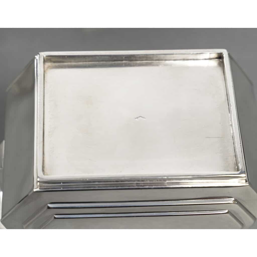 TETARD FRERES – Service THE/CAFE 4 pièces en argent massif ART DECO 23