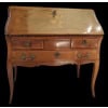 Bureau de pente époque Louis XV noyer et placage de bois fruitier quatre pieds cambrés trois tiroirs 22