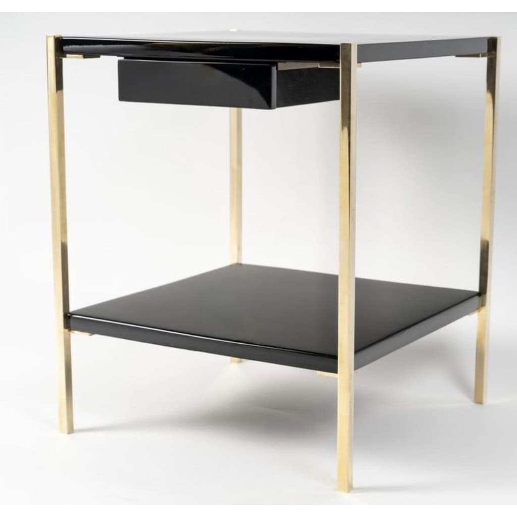 1960 Paire de tables d’appoint Maison Charles, signées. 5