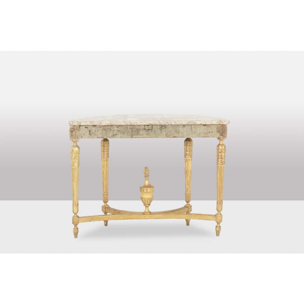 Console en bois doré et marbre brèche d’Alep. Circa 1780. LS55691657J 7