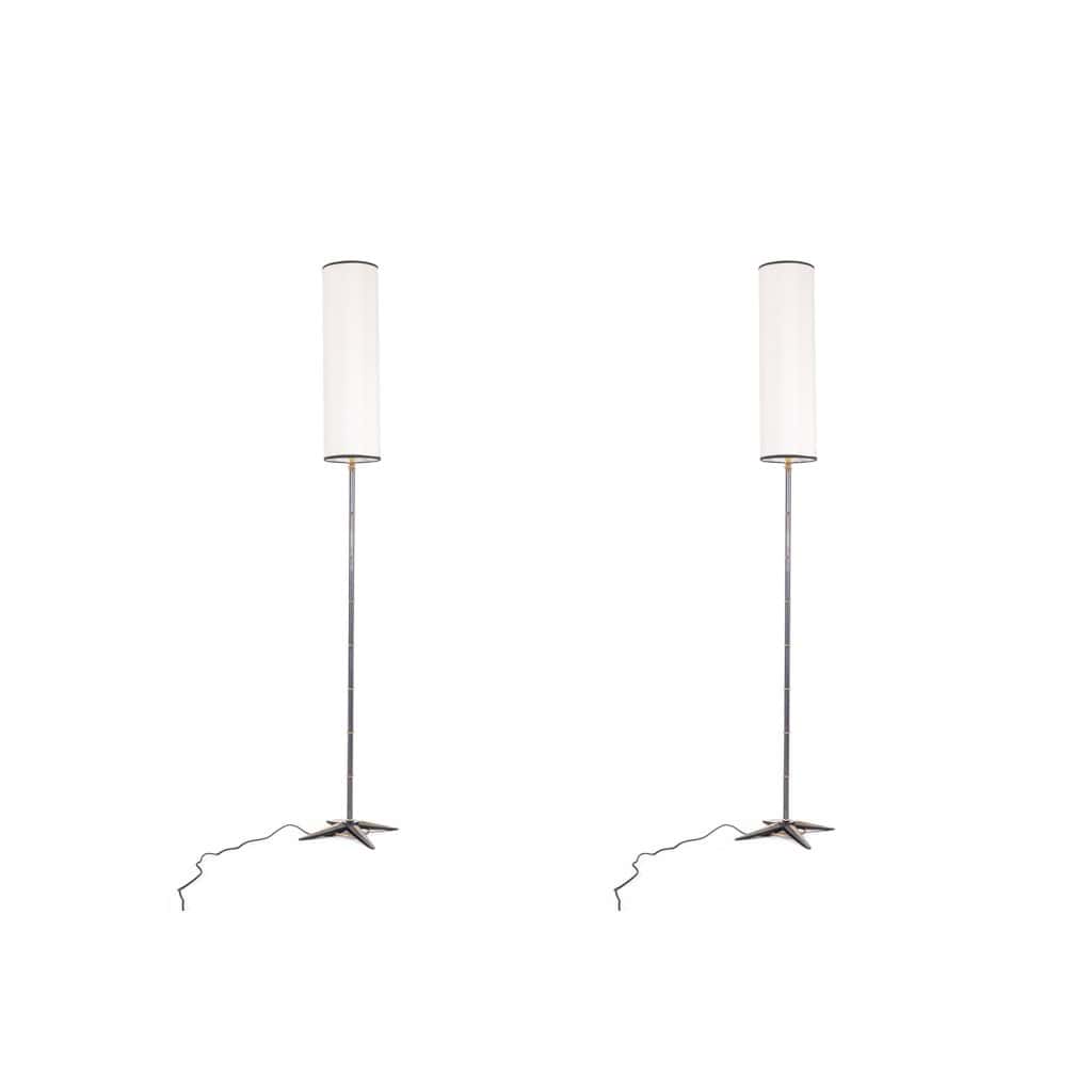 Jacques Adnet. Paire de lampadaires en bronze. Années 1950. LS60961608I 3