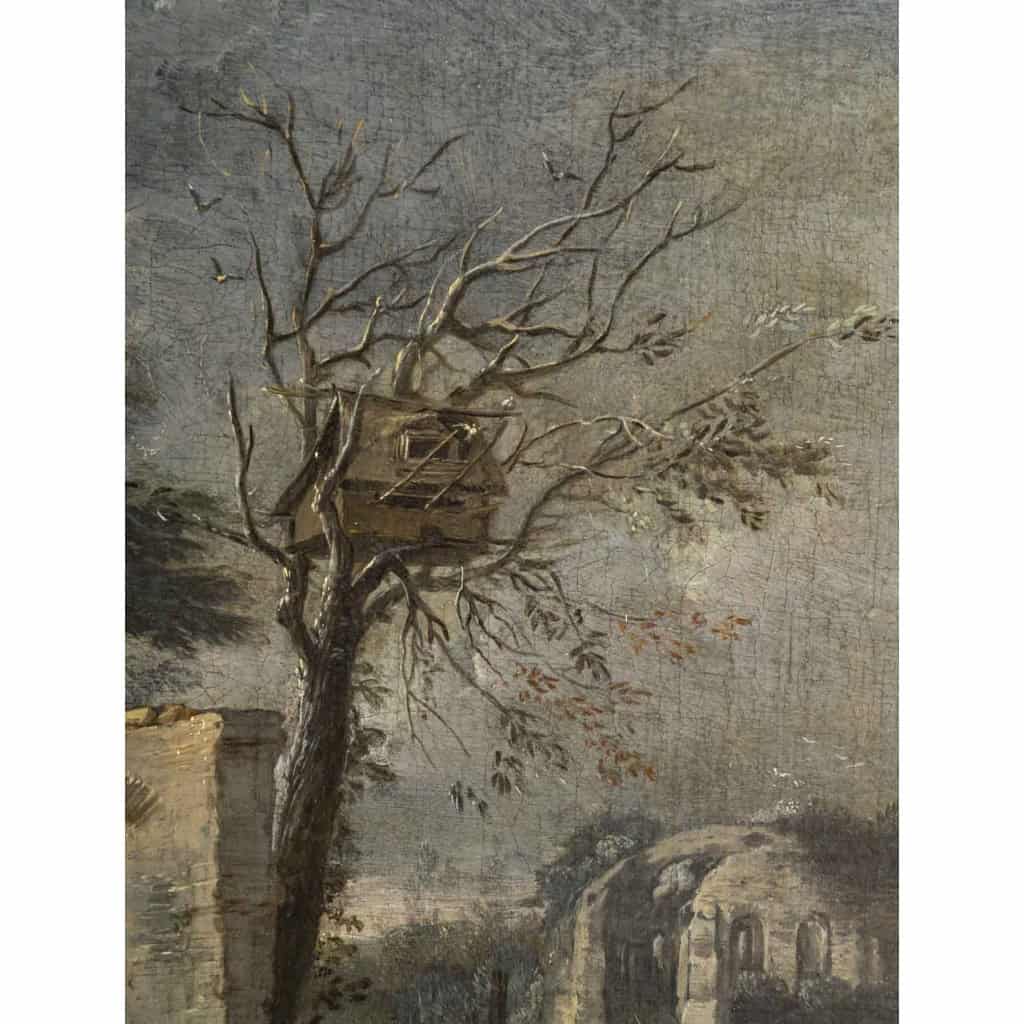 Paysage aux ruines, Jacques- Nicolas JULLIART (1715-1790) 4