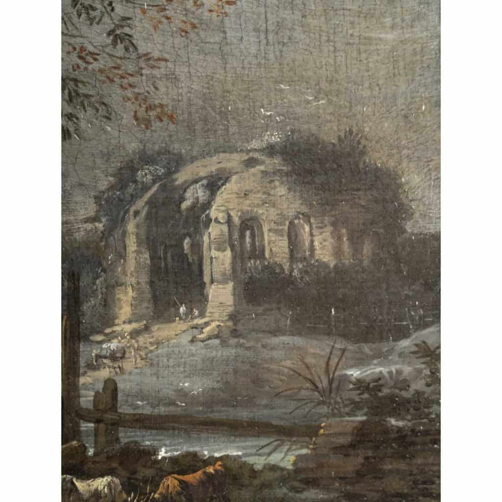 Paysage aux ruines, Jacques- Nicolas JULLIART (1715-1790) 10