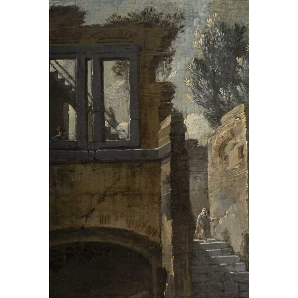 Paysage aux ruines, Jacques- Nicolas JULLIART (1715-1790) 8