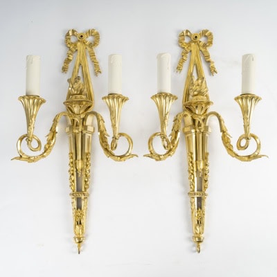 Paire d’appliques de style Louis XVI.