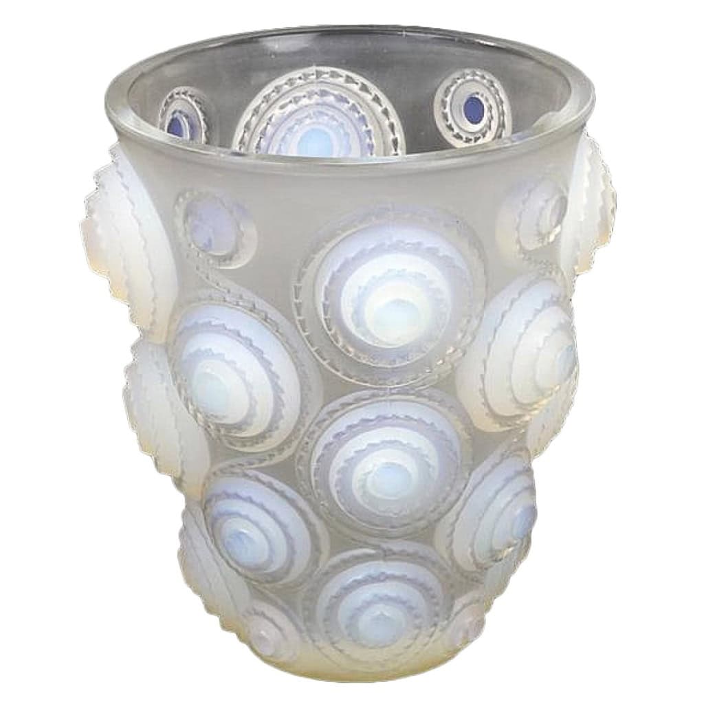 René Lalique, vase « Spirales » verre opalescent. 3